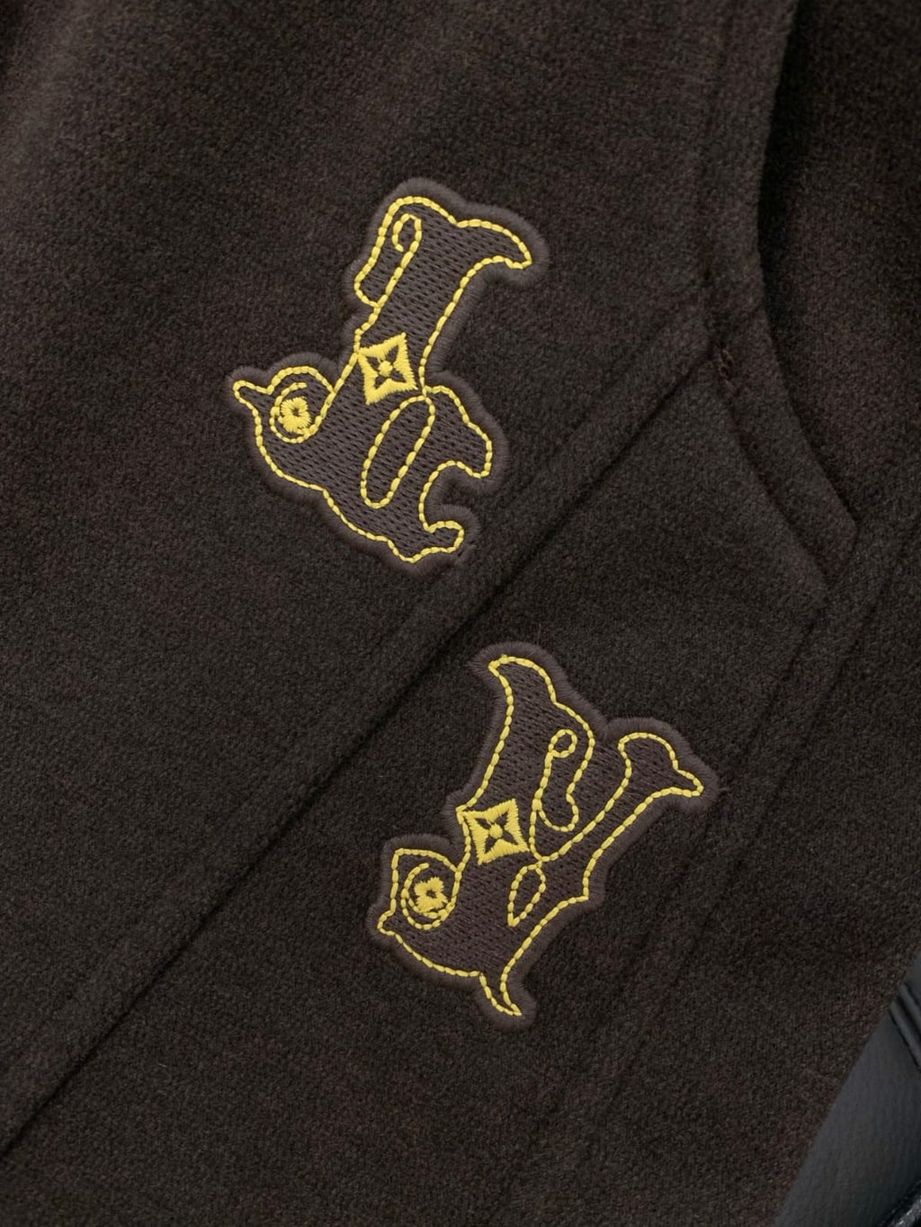 Louis Vuitton - Dark Brown Embroidered Logo Sweatpants