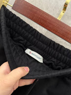 Moncler - Black Patch Sweatpants - Straight Leg Fit