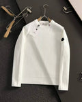 Moncler Men's Black Ribbed Knit Wool Crewneck Sweater