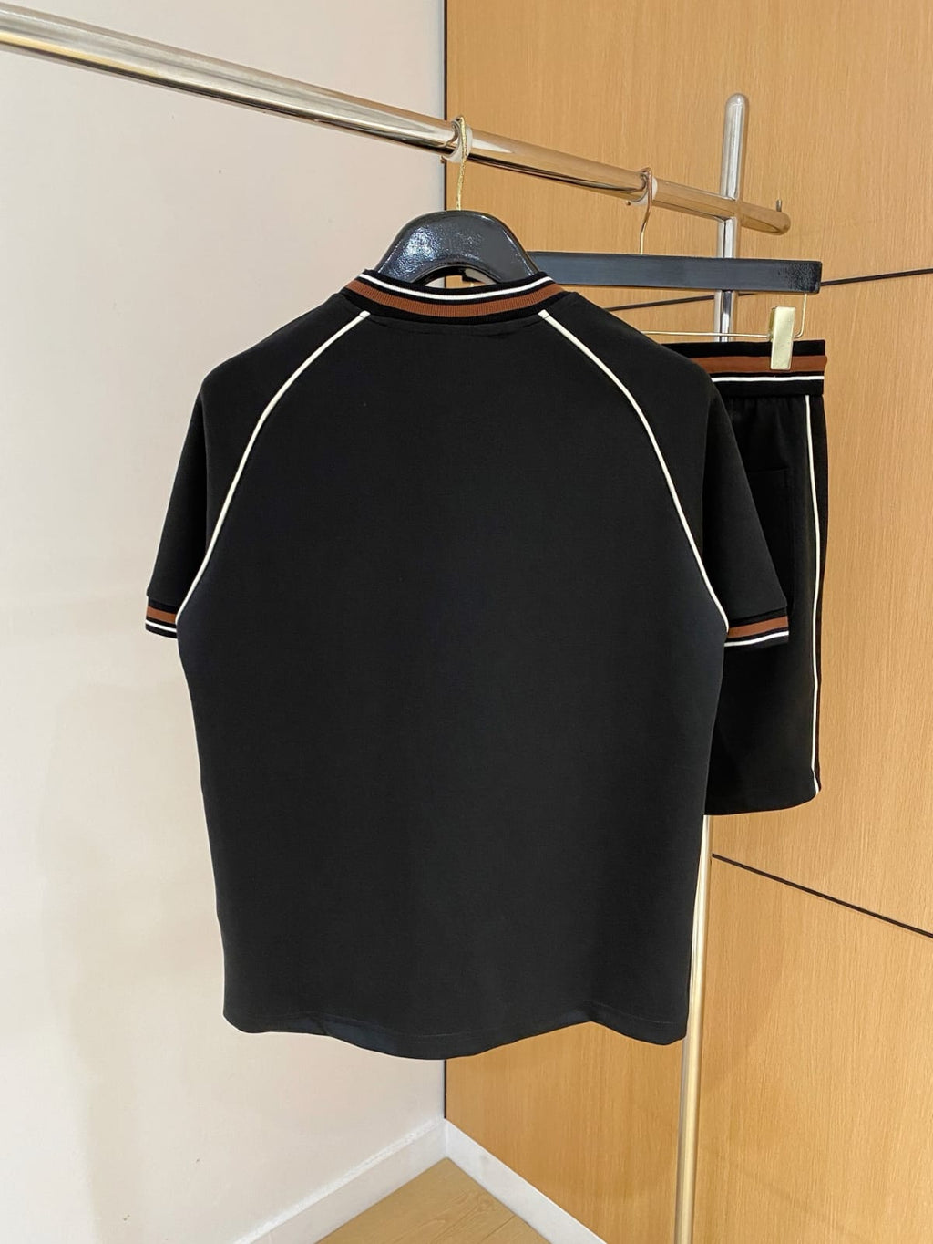 Summer Casual 2-Piece Tracksuit – Short Sleeve Crewneck & Drawstring Shorts Set