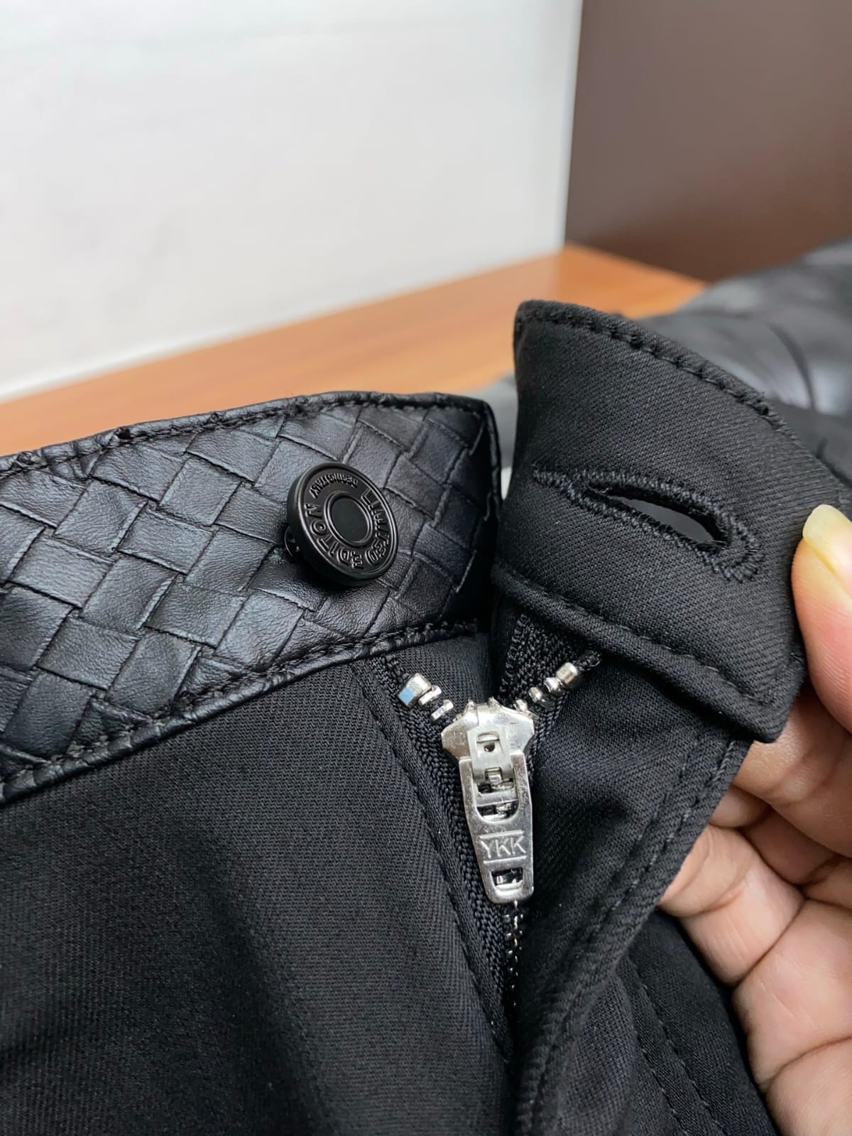 Bottega Veneta - Intrecciato Detail Cuffed Trousers - Black