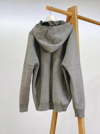Loewe - Anagram-Embroidered Grey Knitted Zip-Up Hoodie