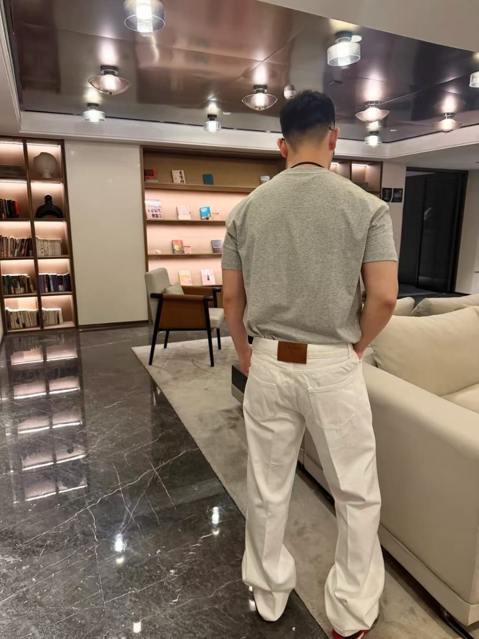 Men's Baggy Wide-Leg Denim Jeans – Optical White