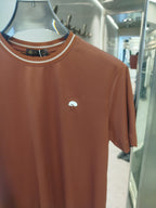 Loro Piana - Cotton Jersey T-Shirt with Embroidered Motif in Russet Brown