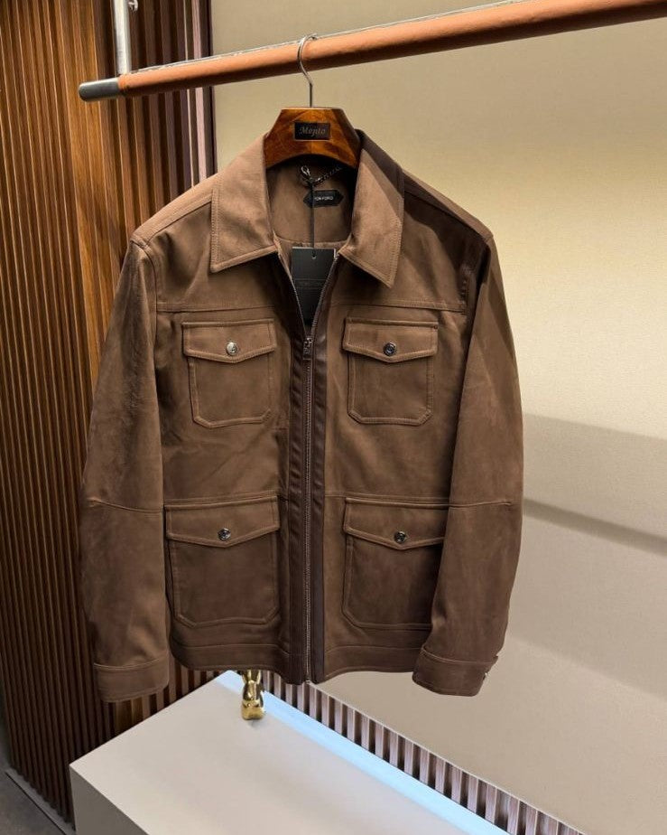 Tom Ford - Tobacco Suede Four-Pocket Jacket