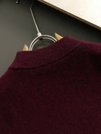 Premium Burgundy Mock Neck Sweater | Soft Knit Pullover