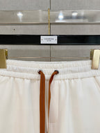 Zegna Luxury Cotton Cream T-Shirt & Shorts Matching