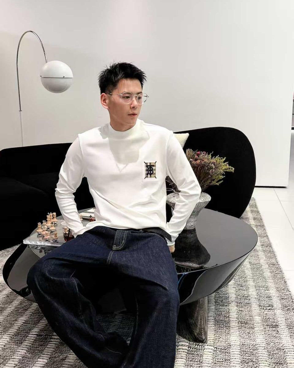 Burberry TB - Monogram Long-Sleeve T-Shirt in White