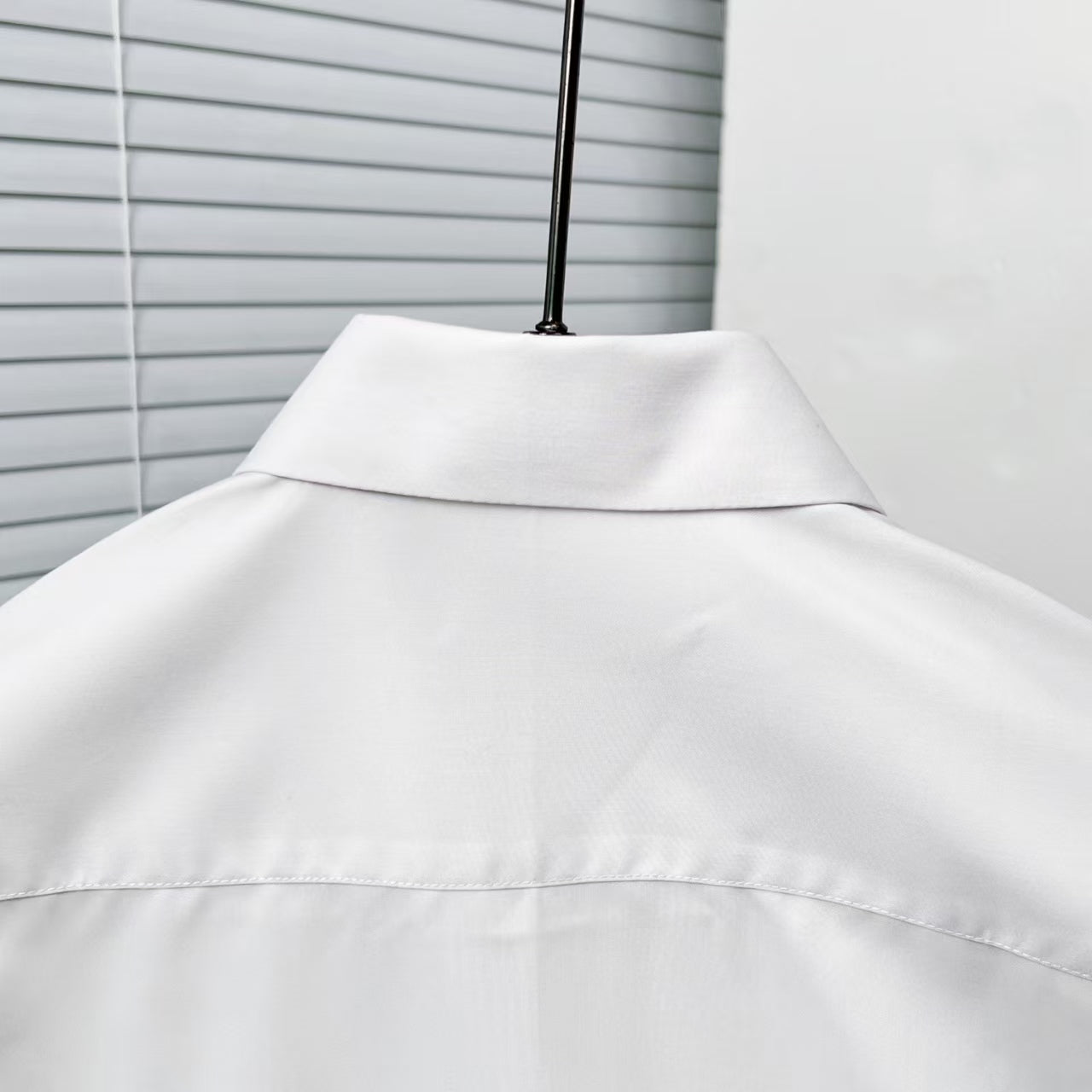 Dior - White Cotton Shirt with Scattered Black Embroidery