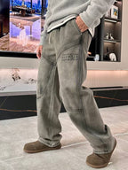 Maison Margiela - Grey Washed Denim Diagonal Seam Jeans