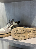 Givenchy - Grey & Beige Suede and Leather High-Top Sneakers with Chunky Sole