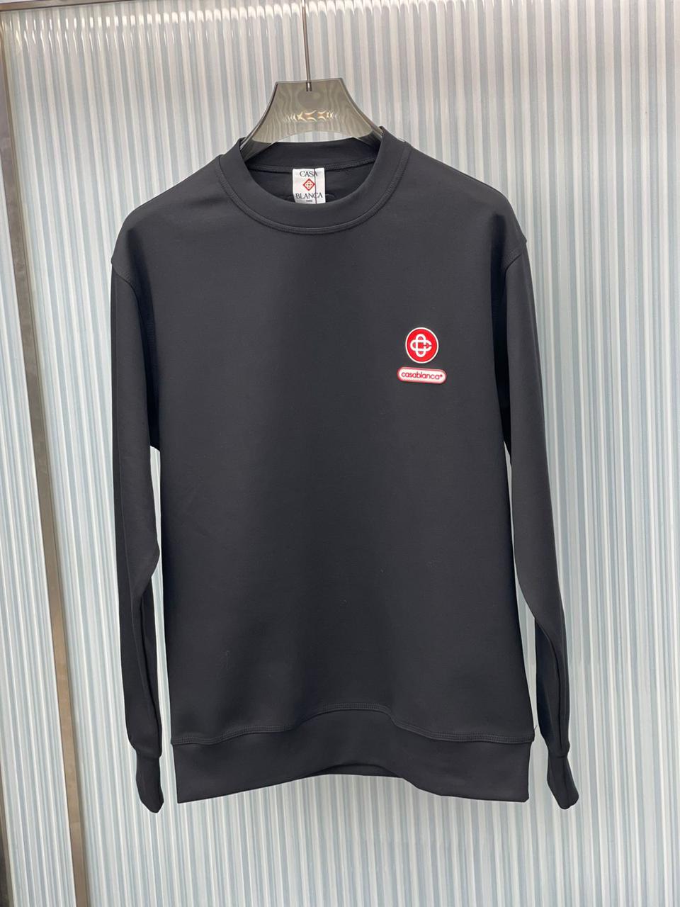Casablanca Casa - Crest-Embroidered Sweatshirt in Black