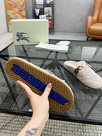 Burberry - Beige Suede Clogs Mules