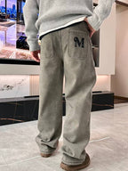 Maison Margiela - Grey Washed Denim Diagonal Seam Jeans