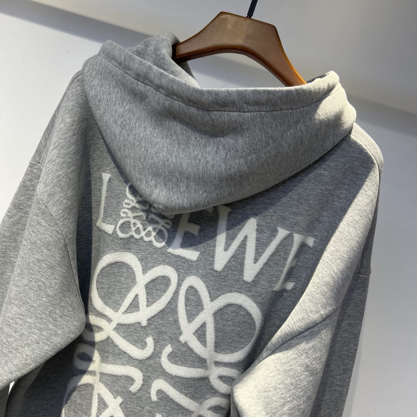 Loewe - Grey Anagram Embroidered Hoodie