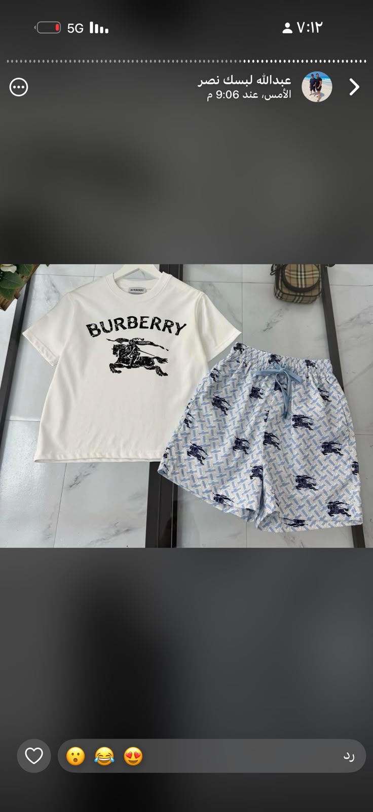 T.shirt BURBERRY white& short Burberry full cover