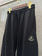 Moncler - Black Patch Sweatpants - Straight Leg Fit