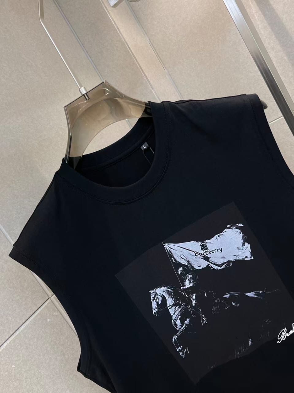 Burberry Equestrian Knight Graphic Sleeveless Top