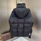 Moncler Grenoble Albiez Black Down Jacket with Faux-Fur Trim