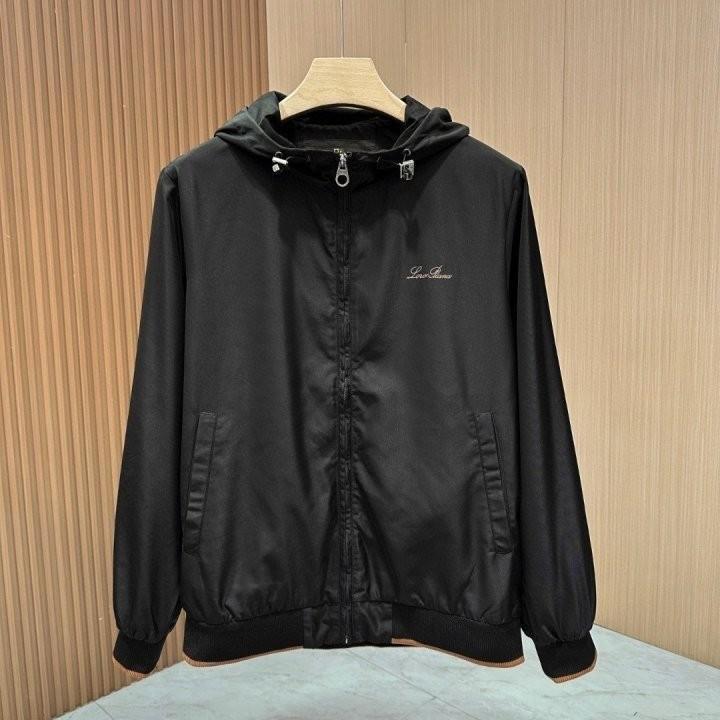 Loro Piana - Black Technical Hooded Bomber Jacket