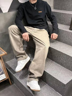Classic Black Men's Long-Sleeve T-Shirt