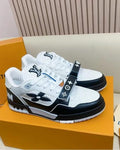 Louis Vuitton - Leather Trainer Sneaker with Monogram Strap