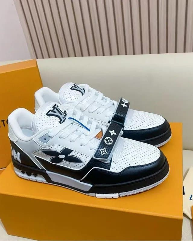 Louis Vuitton - Leather Trainer Sneaker with Monogram Strap