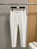 Dior Men's Elegant Regular-Fit White Trousers