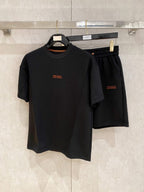 Zegna Luxury Cotton Cream T-Shirt & Shorts Matching