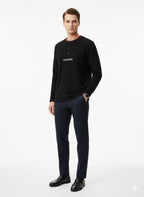 Louis Vuitton - Black Knit Logo Henley