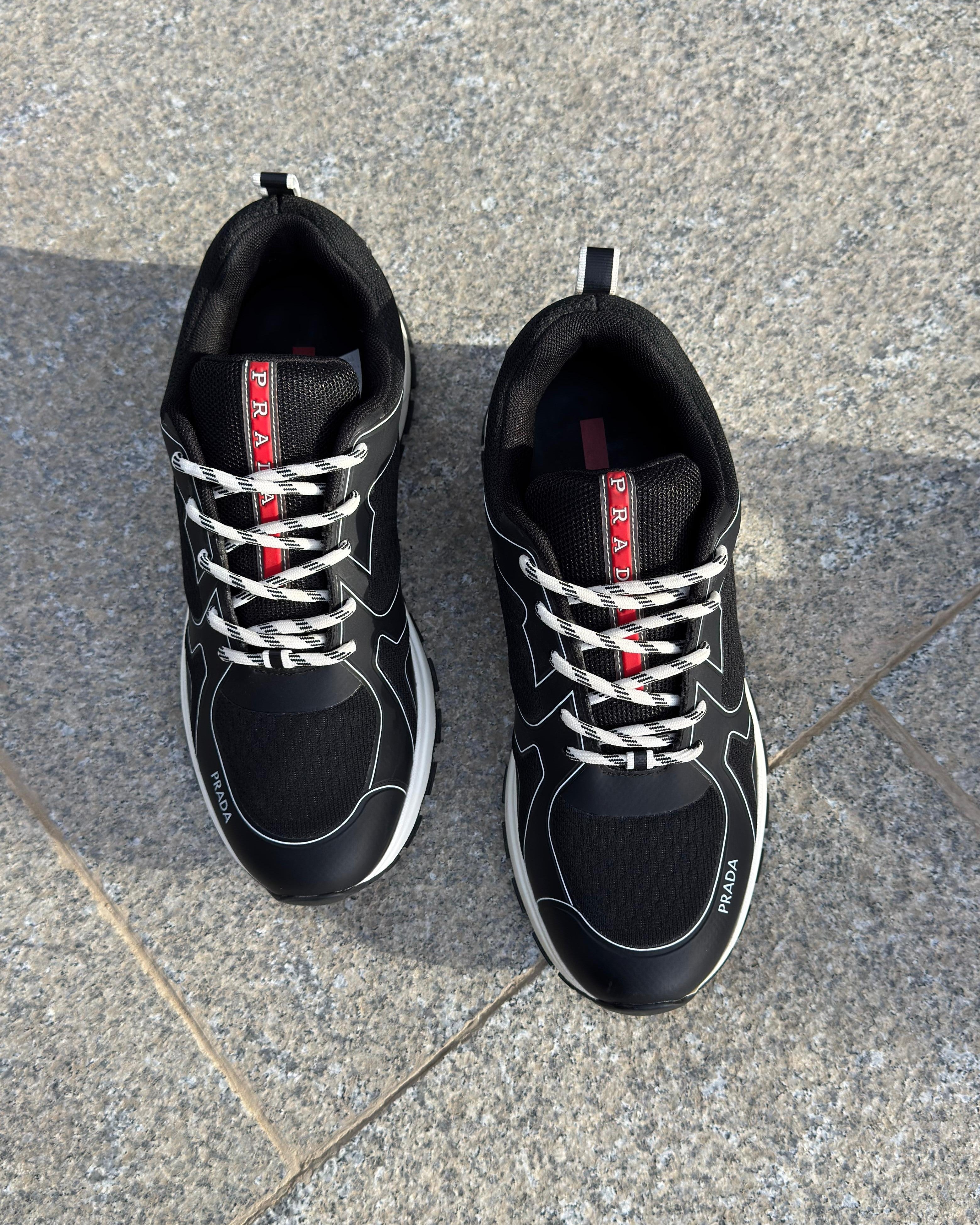 Prada - Black Mesh Sneakers