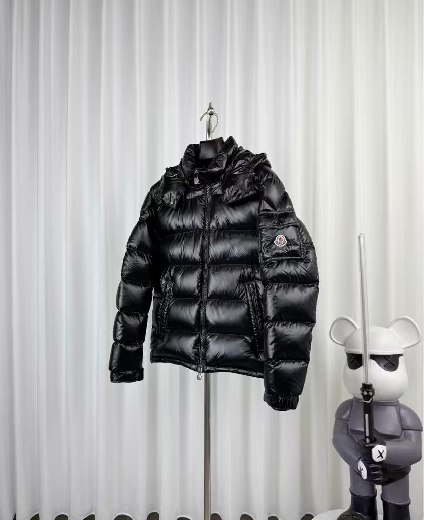 Moncler Men's Black Maya Hooded Short Down Jacket
