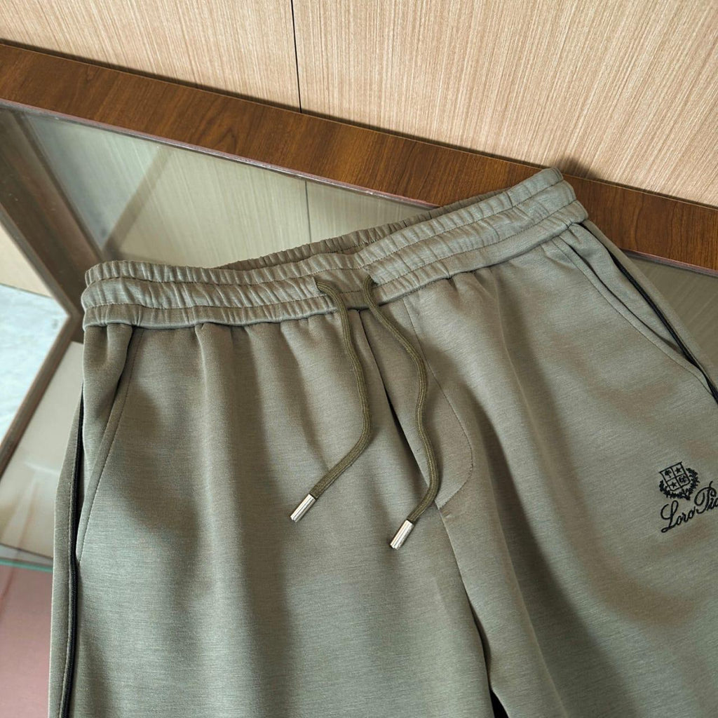 Loro Piana - Sage Green Contrast-Pipe Half-Zip Tracksuit Set