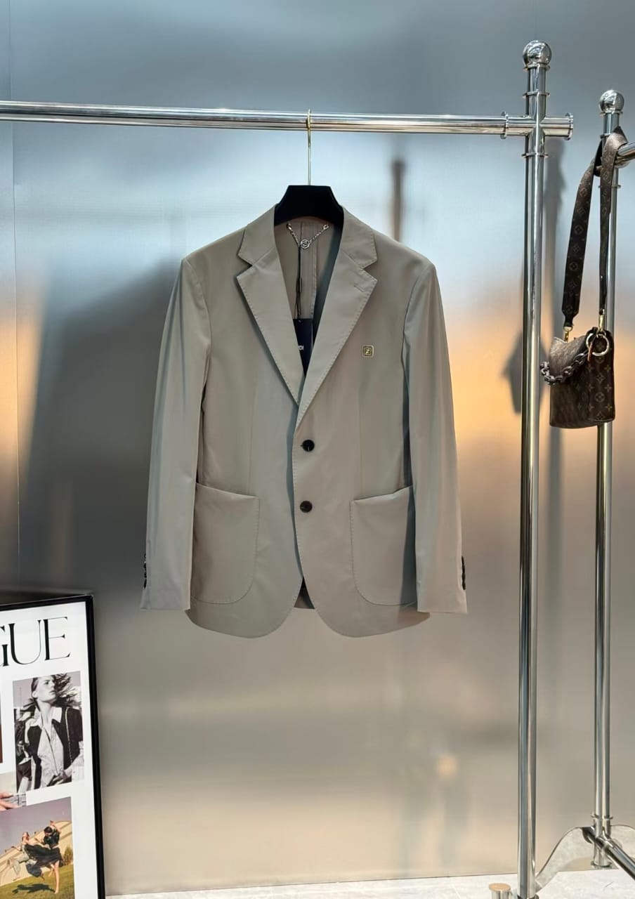 Fendi Men's Khaki Casual Blazer Suit Set
