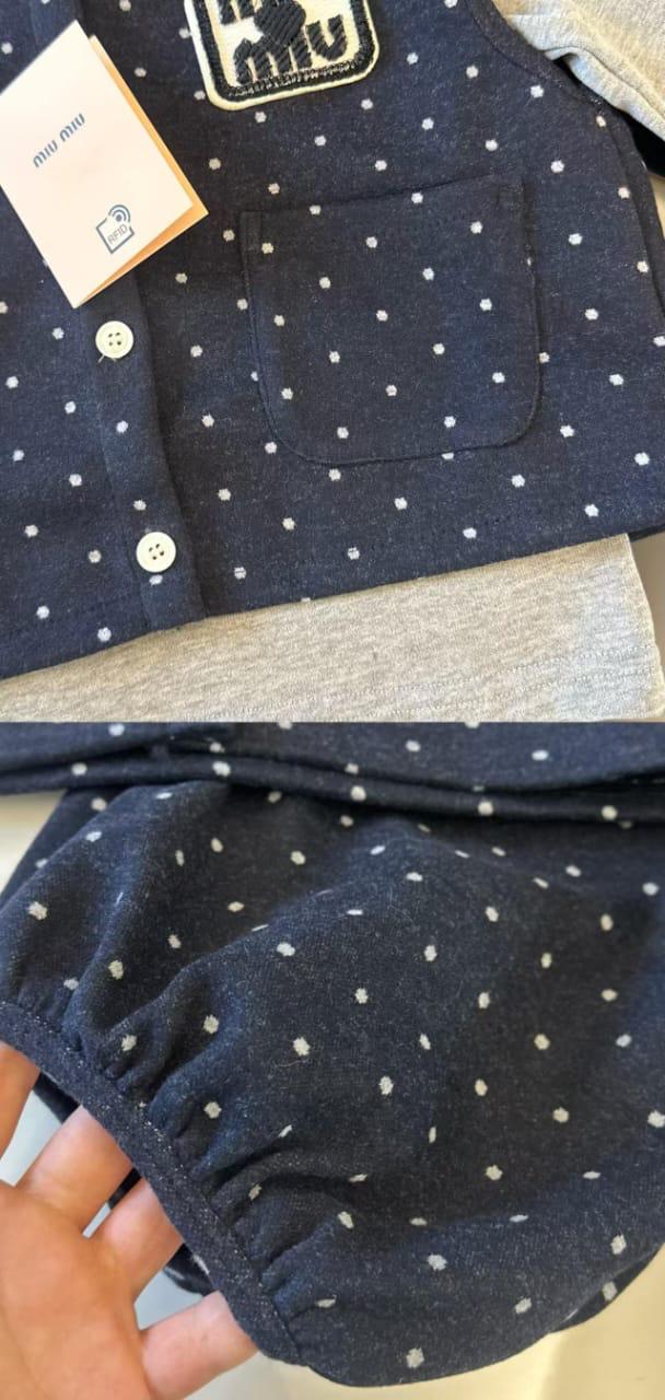 Vest cut mum mum navy & Under shirt mum mum gray& sweet pant Mum Mum navy