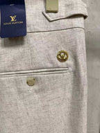 Louis Vuitton -  Pleated Trousers with Extended Waist Tab