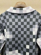 Louis Vuitton Distressed Damier Knit Cardigan