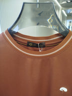 Loro Piana - Cotton Jersey T-Shirt with Embroidered Motif in Russet Brown