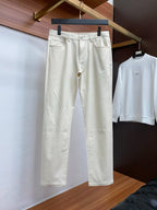 Zegna - Five-Pocket Cotton Twill Trousers - Off-White