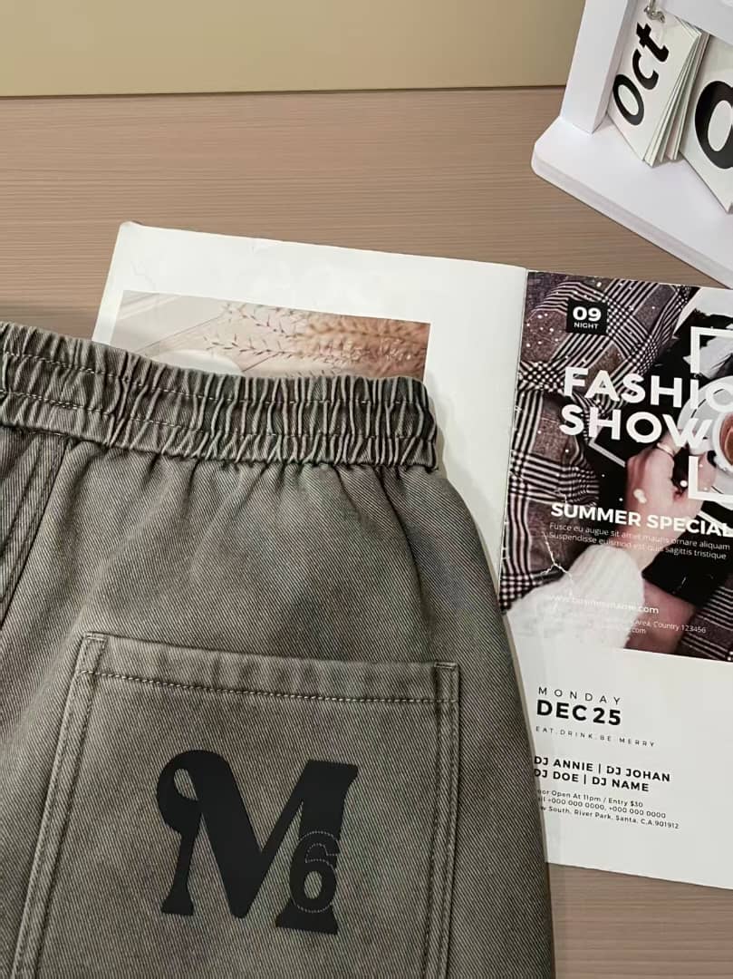 Maison Margiela - Grey Washed Denim Diagonal Seam Jeans
