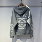 Loewe - Grey Anagram Embroidered Hoodie