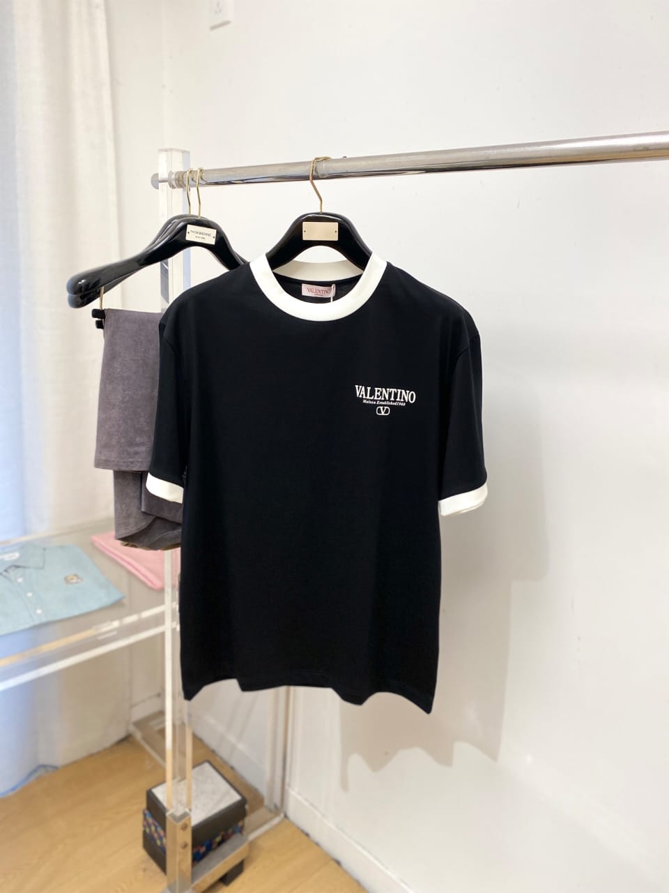 Valentino Garavani Black & Off-White Ringer Heavyweight T-Shirt