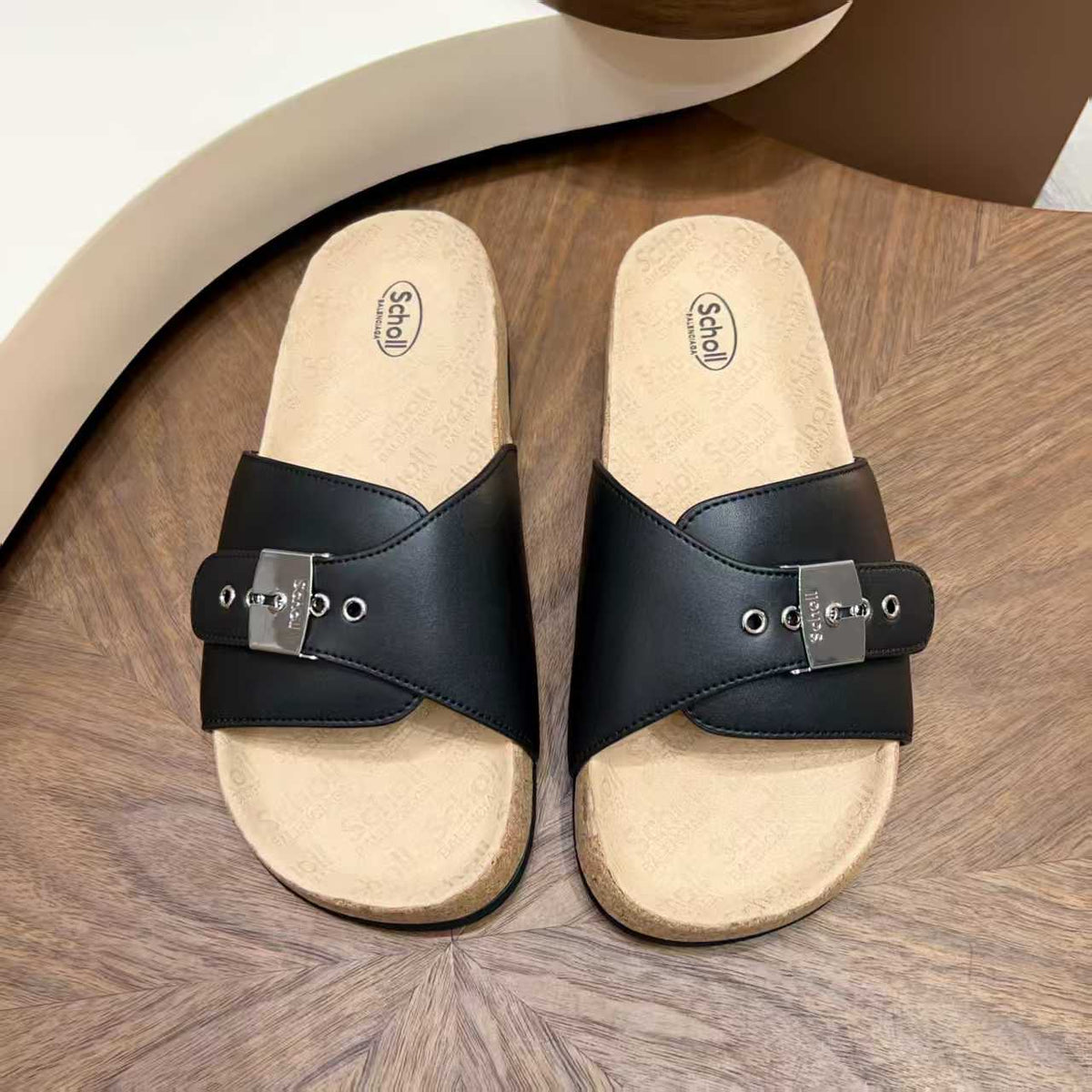 Balenciaga - x Scholl Pescura Slide Sandals