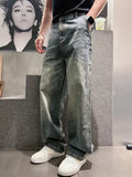Vintage Tint Distressed Wide-Leg Baggy Jeans
