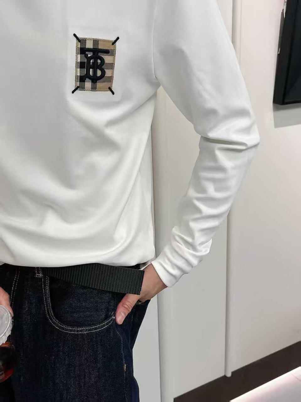 Burberry TB - Monogram Long-Sleeve T-Shirt in White