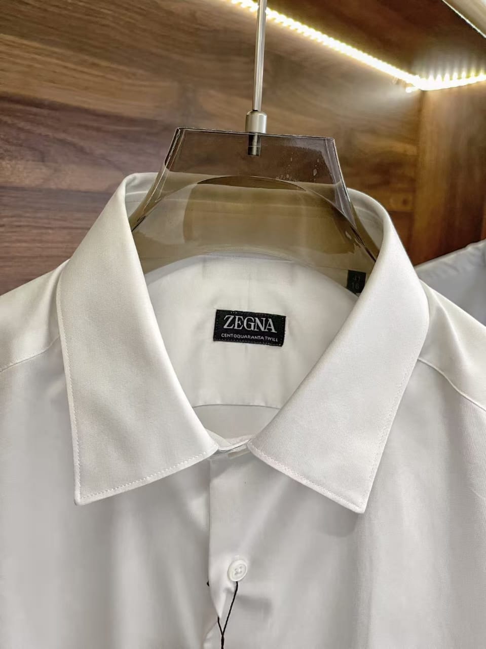 Zegna - Men's Classic White Cotton Button-Up Shirt