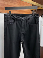 Bottega Veneta - Intrecciato Detail Cuffed Trousers - Black