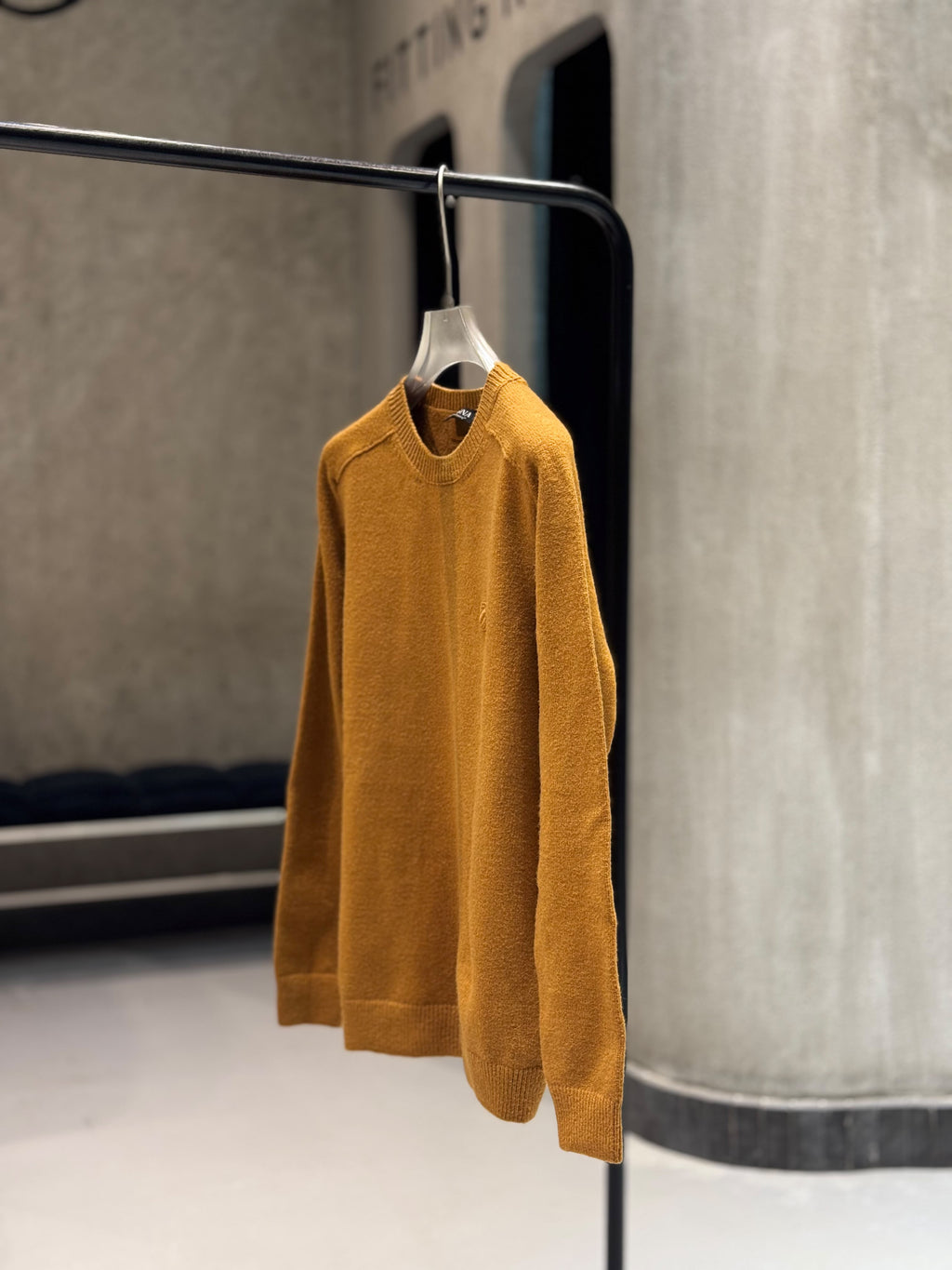 Zegna - Burnt Orange Knit Crewneck Sweater