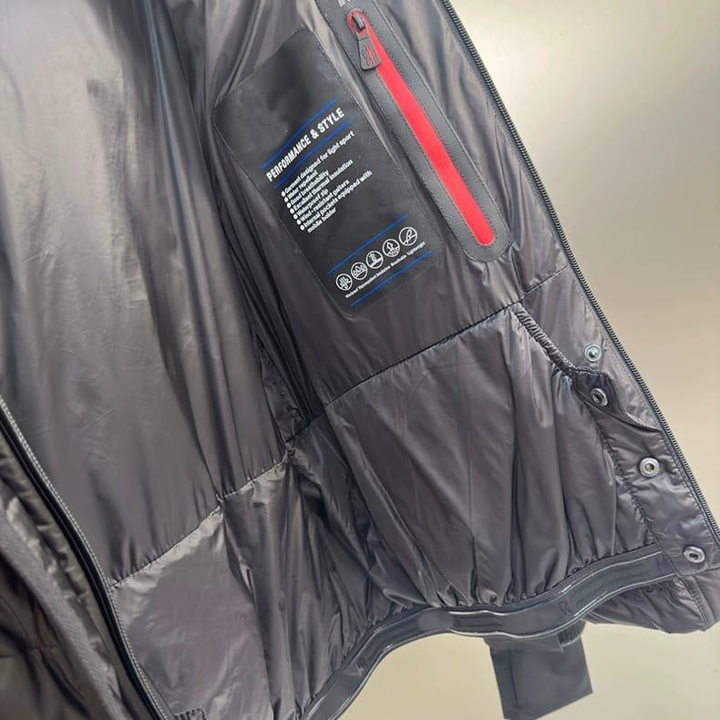 Moncler Grenoble Albiez Black Down Jacket with Faux-Fur Trim