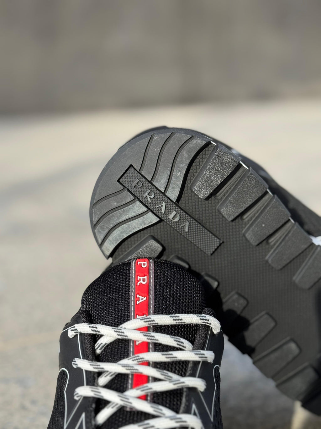 Prada - Black Mesh Sneakers